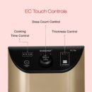 EVOCHEF EC Flip Automatic Dosa Maker - 1-Minute Dosas | 1600W Nonstick Roller | Touch Control & Thickness Adjustment | Compact Design | 1-Year Warranty