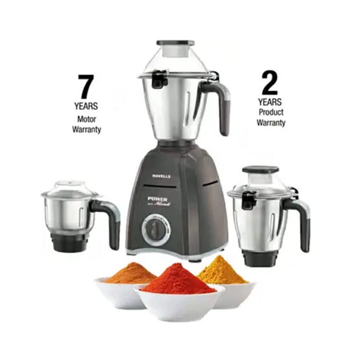 Havells Power Hunk Mixer Grinder 800W | 3 Jars | Powerful Motor, Ball Bearing, Ergonomic Handles - Image 3