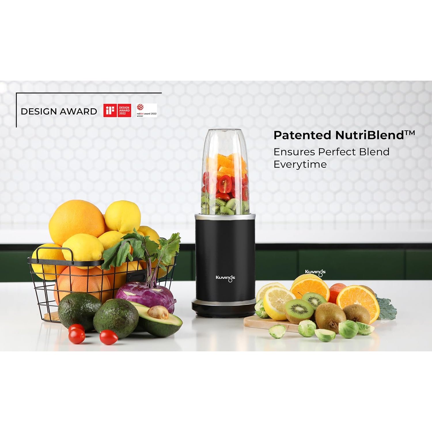 Kuvings Nutri Blender PRO - 1000W Mixer Grinder & Smoothie Maker with Dual Blade System, Stainless Steel Body - Image 7