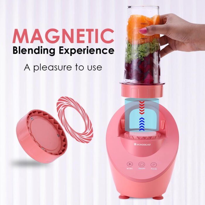 Wonderchef Magneto Blender - Portable Smoothie & Juice Maker | Magnetic Induction Tech | 60-sec Auto-Stop | 2-Year Warranty - Image 2