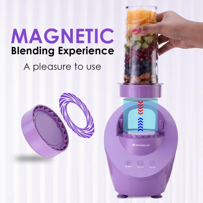 Wonderchef Magneto Blender - Portable Smoothie & Juice Maker | Magnetic Induction Tech | 60-sec Auto-Stop | 2-Year Warranty - Image 9