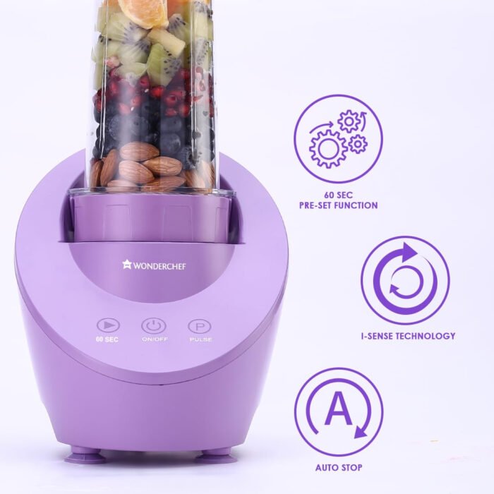 Wonderchef Magneto Blender - Portable Smoothie & Juice Maker | Magnetic Induction Tech | 60-sec Auto-Stop | 2-Year Warranty - Image 10
