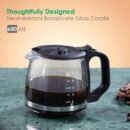 Wonderchef Onyx Brew Coffee Maker – 600ml, Borosilicate Glass Carafe, Anti-Drip System, Manual Drip Machine