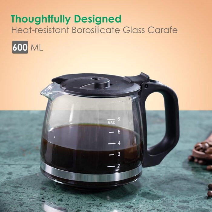 Wonderchef Onyx Brew Coffee Maker – 600ml, Borosilicate Glass Carafe, Anti-Drip System, Manual Drip Machine - Image 7