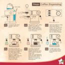 Wonderchef Regenta Espresso Coffee Machine, with Steamer, Metal Porta Filter & Temperature Dial - 1800ml