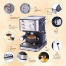 Wonderchef Regenta Espresso Coffee Machine, with Steamer, Metal Porta Filter & Temperature Dial - 1800ml