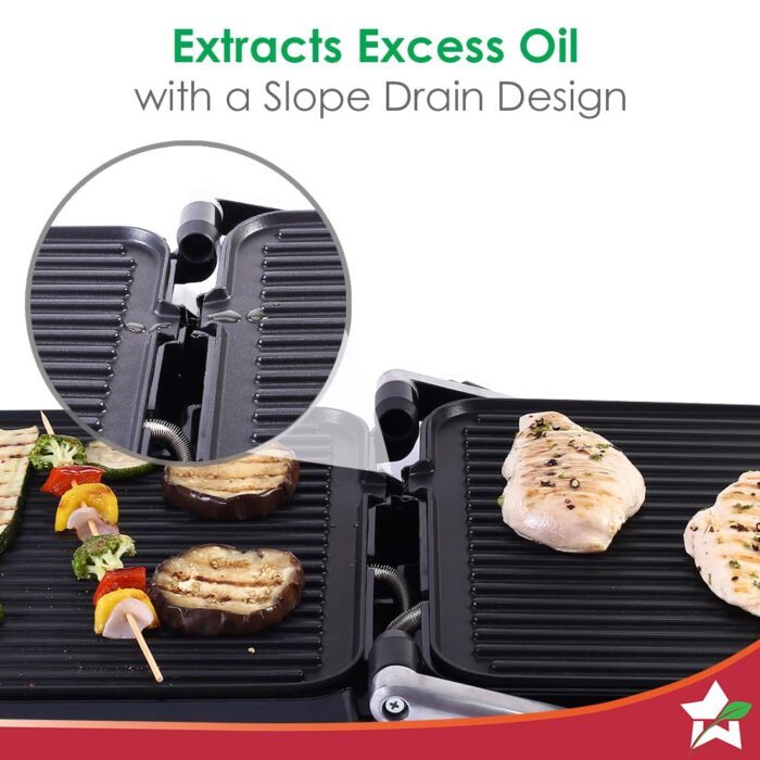 Wonderchef Sanjeev Kapoor Professional Tandoor - 1830-Watt 3-in-1 Electric Grill, Sandwich & Roast Maker with Adjustable Slope & Thermostat (Black) - Image 4