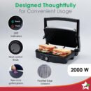 Wonderchef Sanjeev Kapoor Tandoor – 3-in-1 Electric Grill & Sandwich Maker, 1500W, 180° Grilling, Cool Touch, Auto Shut Off