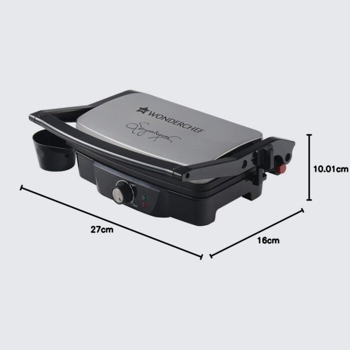 Wonderchef Sanjeev Kapoor Tandoor – 3-in-1 Electric Grill & Sandwich Maker, 1500W, 180° Grilling, Cool Touch, Auto Shut Off - Image 9