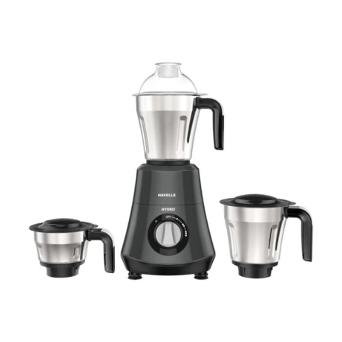 Havells Hydro Mixer Grinder 750W with 3 Stainless Steel Jars | Wide Mouth Design | 5-Year Motor Warranty - Image 2