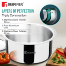 Bergner Argent Tri-Ply Stainless Steel Tope Set