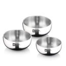 Bergner BE Essentials TriPly Stainless Steel 3 Pcs Mini Tasra Set - Cook & Serve with Style