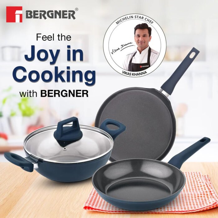 Bergner Titan Forged Aluminium 4 Pcs Cookware Set - Non-Stick Ceramic Coating - Image 2