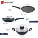 Bergner Titan Forged Aluminium 4 Pcs Cookware Set - Non-Stick Ceramic Coating