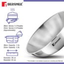 Bergner TriPro Triply Stainless Steel 2 Pcs Tasra Set - Induction Bottom