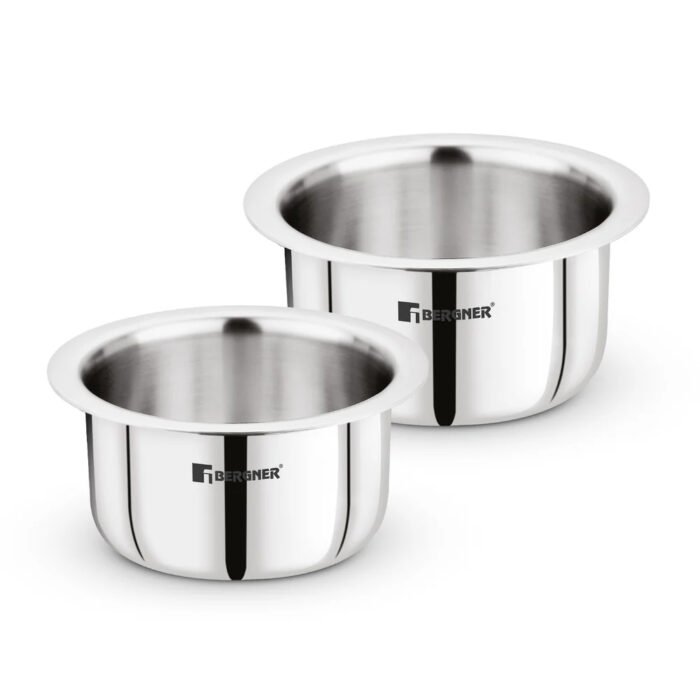 Bergner TriPro Triply Stainless Steel 2 Pcs Tope Set – Induction Bottom