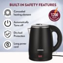Borosil Cooltouch Stainless Steel Multipurpose Electric Kettle With Glass Lid