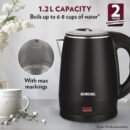 Borosil Cooltouch Stainless Steel Multipurpose Electric Kettle With Glass Lid