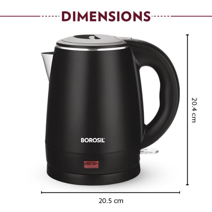 Borosil Cooltouch Stainless Steel Multipurpose Electric Kettle With Glass Lid - Image 6