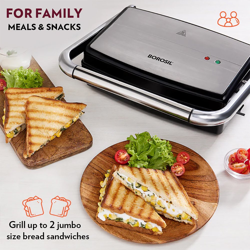 Borosil Jumbo 180° Grill Sandwich Maker - Image 4