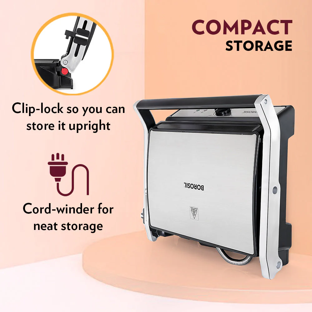Borosil Super Jumbo 180° Grill Sandwich Maker - Image 8