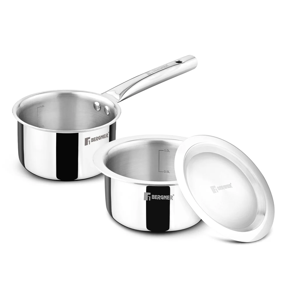 Bergner TriPro Triply 3 Pcs Stainless Steel Cookware Happy Set