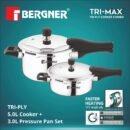 Trimax Triply Stainless Steel Pressure Cooker Combo