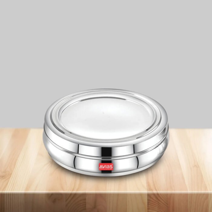 AVIAS Stainless Steel Deluxe Spice Box with Stainless Steel Lid | Masala Dani / Masala Dabba Kitchen Organizer | 7 Compartments with Spoon | Small & Medium Sizes - Image 2