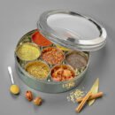 AVIAS Stainless Steel Elegant Spice Box with See-Through Lid