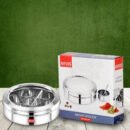 AVIAS Stainless Steel Elegant Spice Box with See-Through Lid | Rust-Resistant Masala Dabba | 7 Compartments & Steel Spoon | Small & Medium
