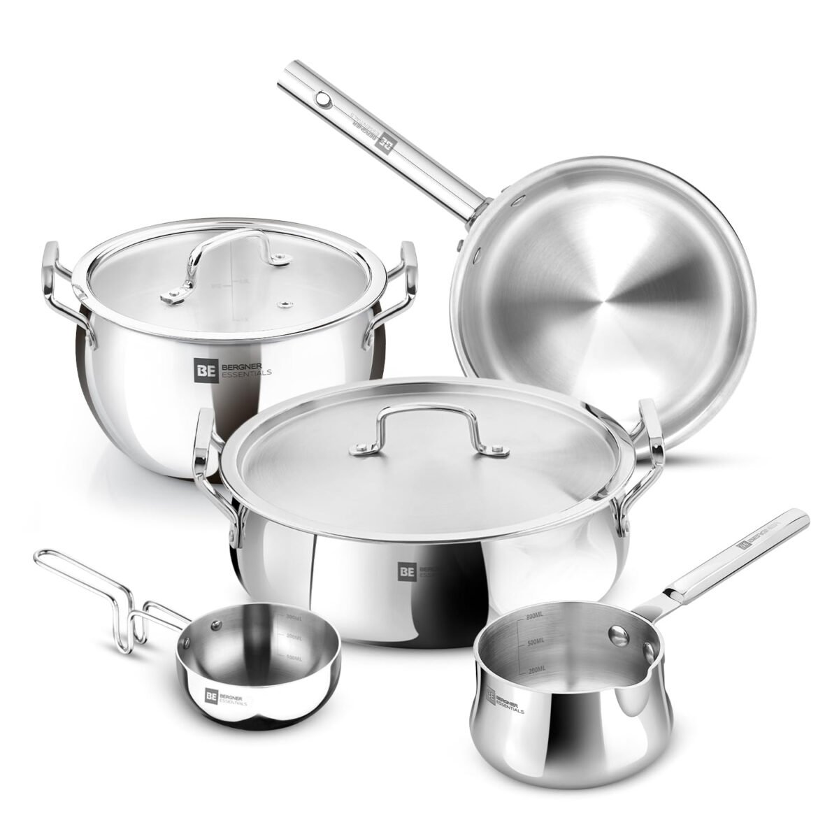 Bergner BE Essentials TriPro Tri-Ply 7 Pcs Cookware Set