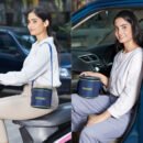 Borosil Blue Glass Lunchbox Set | 2 Round Tall Containers (400ml) | Leak-Proof Borosilicate Glass with Stylish Carry Bag