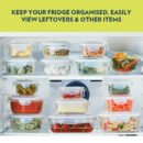 Borosil Glass Lunchbox, Square + Rectangular, 320ml x 3 + 120ml