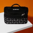 Borosil Kube Black Universal Glass Lunchbox Set – 320ml x 2 + 240ml x 2 | Leak-Proof Borosilicate Glass Containers with Lunch Bag