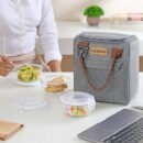 Borosil Pro Lunch Box Set, 400ml x 3 (+) 550ml x 1 – With Carry Bag & Glass Water Bottle