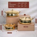 Brass Handi with Lid - Traditional Cookware for Biryani & Slow Cooking