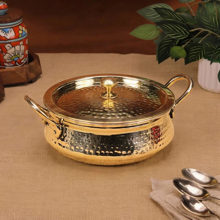 Brass Handi with Lid - Traditional Cookware for Biryani & Slow Cooking - Image 8
