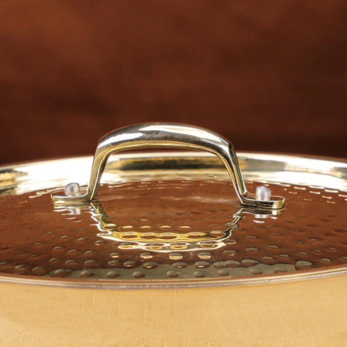 Brass Kadai with Kalai and Lid - Traditional Brass Cookware for Curries, Snacks & Frying - Image 7