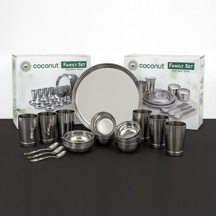 Coconut Stainless Steel Heavy Gauge Dinner Set