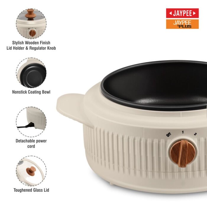 Jaypee Cook Smart Electric Casserole, 1.5L - Image 3