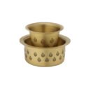 LaCoppera Antique Gold Brass Coffee Filter Set | Coffee Dabra Cup and Bowl Set | Set of 5 Pcs