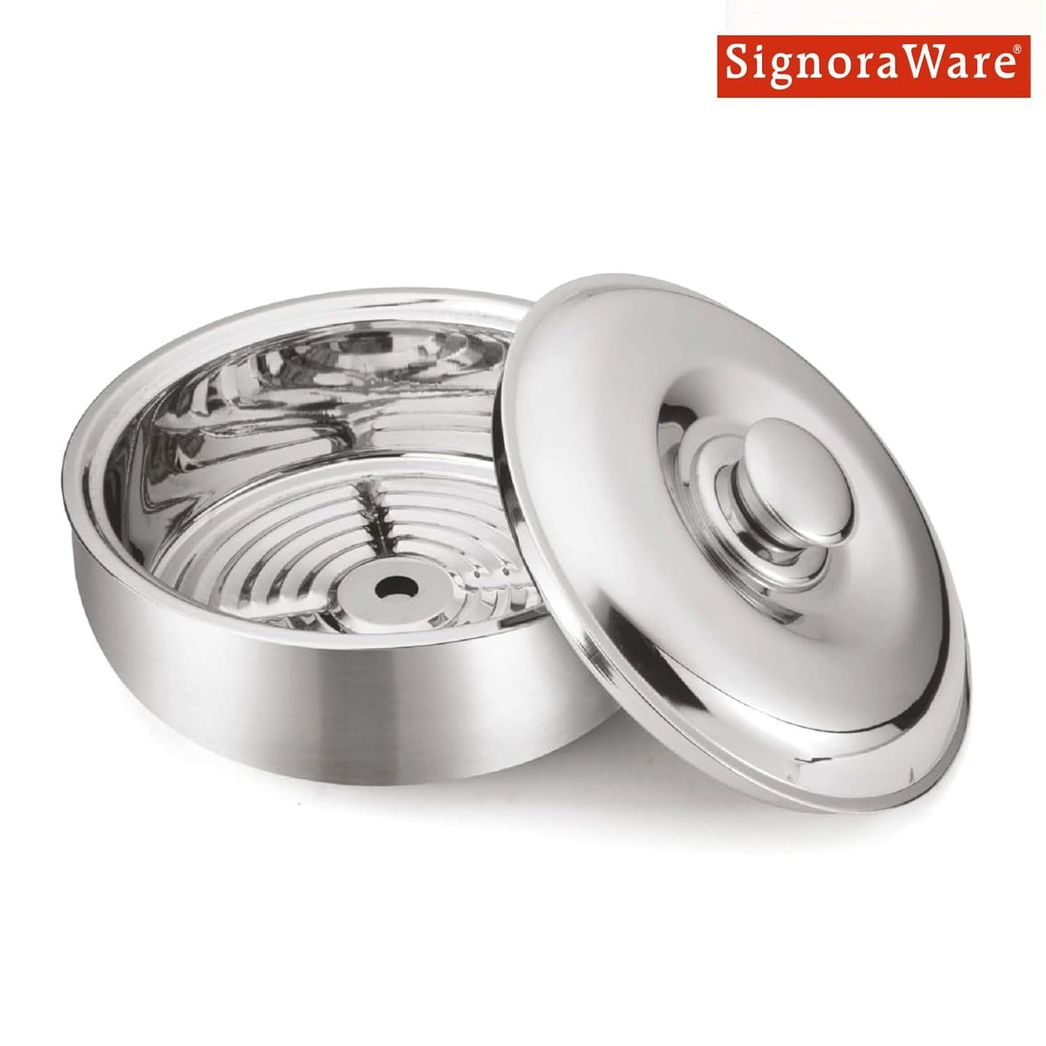 Signoraware Casserole Serving Bowl Container with Coaster, Insulated Stainless Steel with Insulated Steel Lid | Stainless Steel Casserole (2100ml) - Image 2