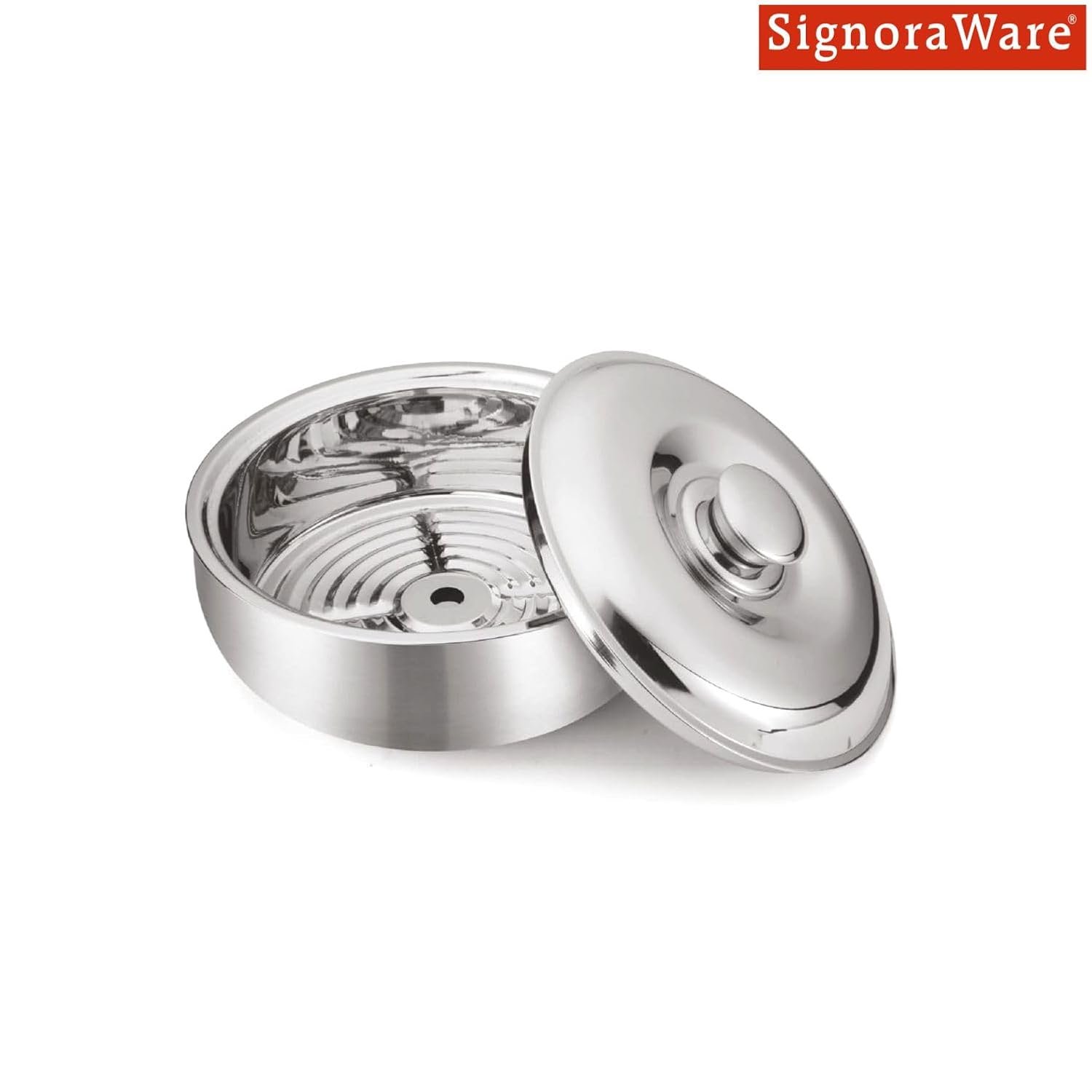 Signoraware Casserole Serving Bowl Container with Coaster, Insulated Stainless Steel with Insulated Steel Lid | Stainless Steel Casserole (1000ml) - Image 2