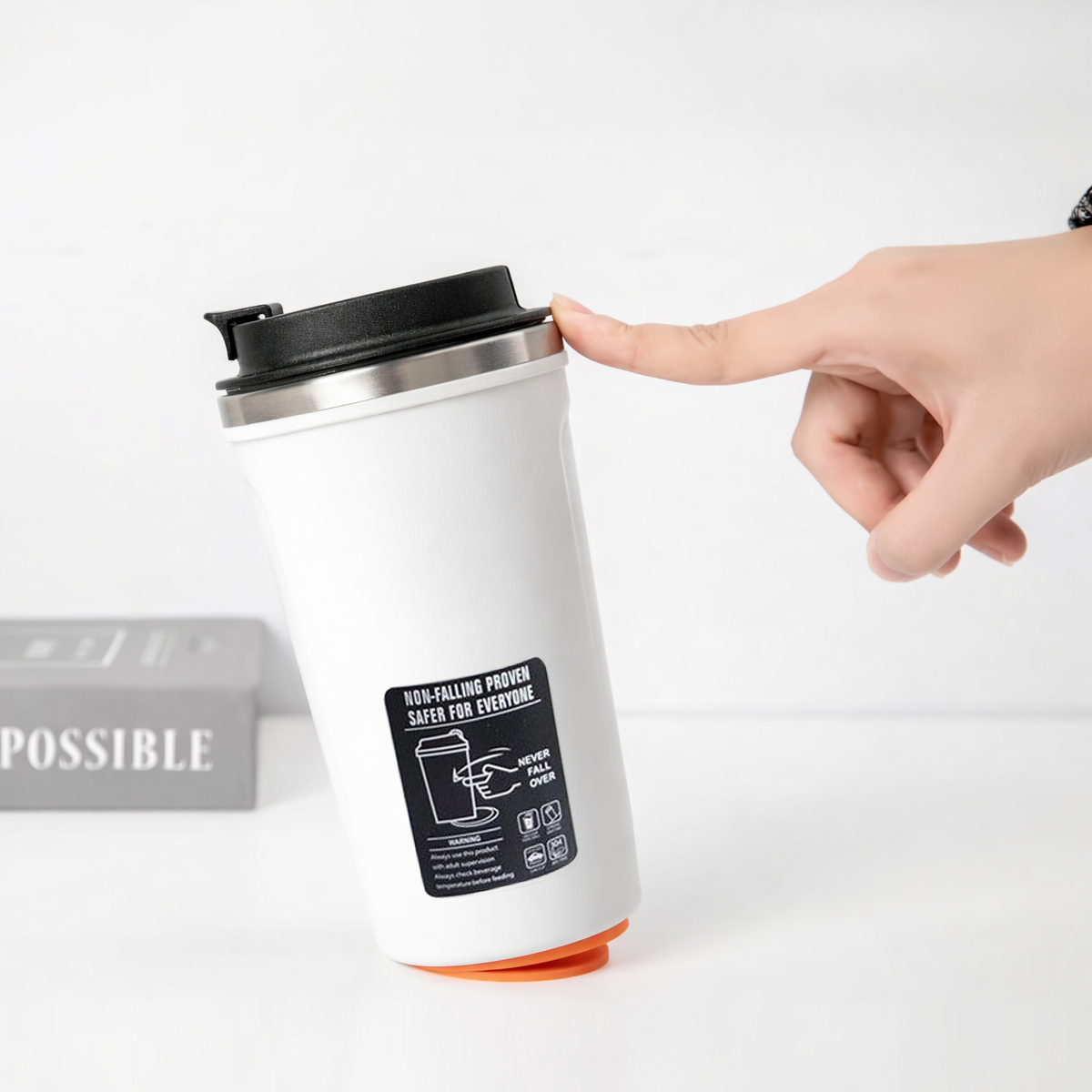 Suction Coffee Mug White