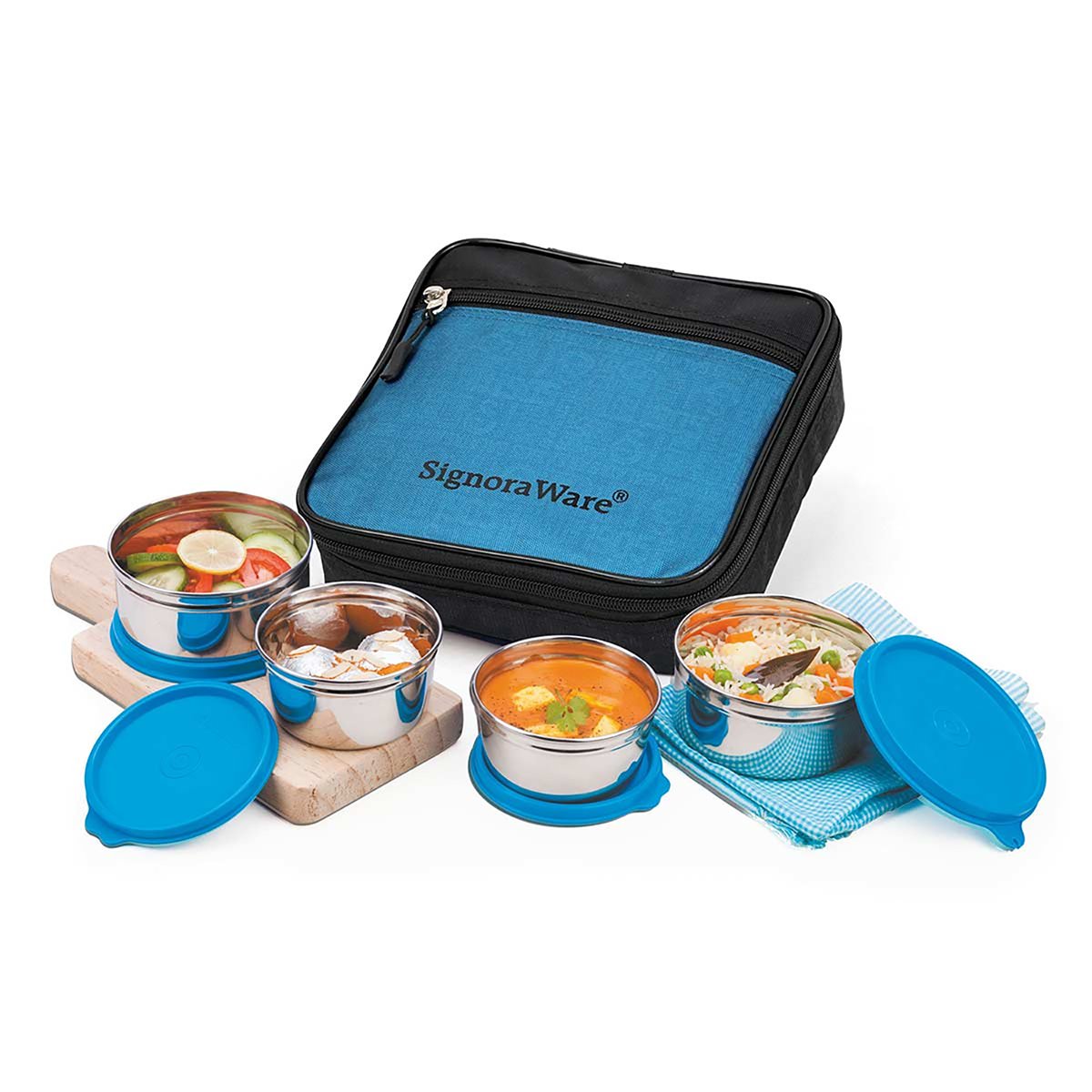 Signoraware Fresh Steel Lunch Box