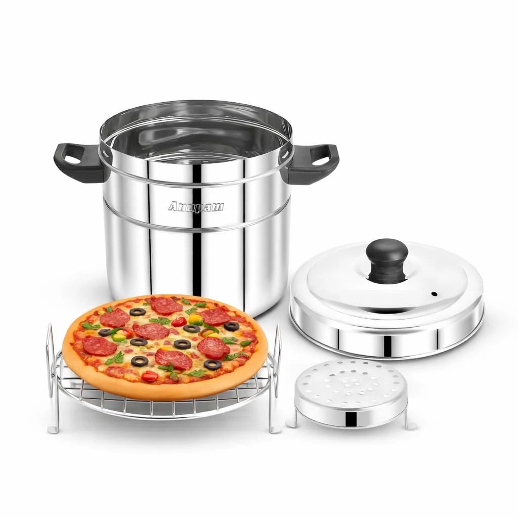 Anupam Steel Bati Maker Gas Tandoor & Pizza Maker Multi-Purpose Cooker - Image 2