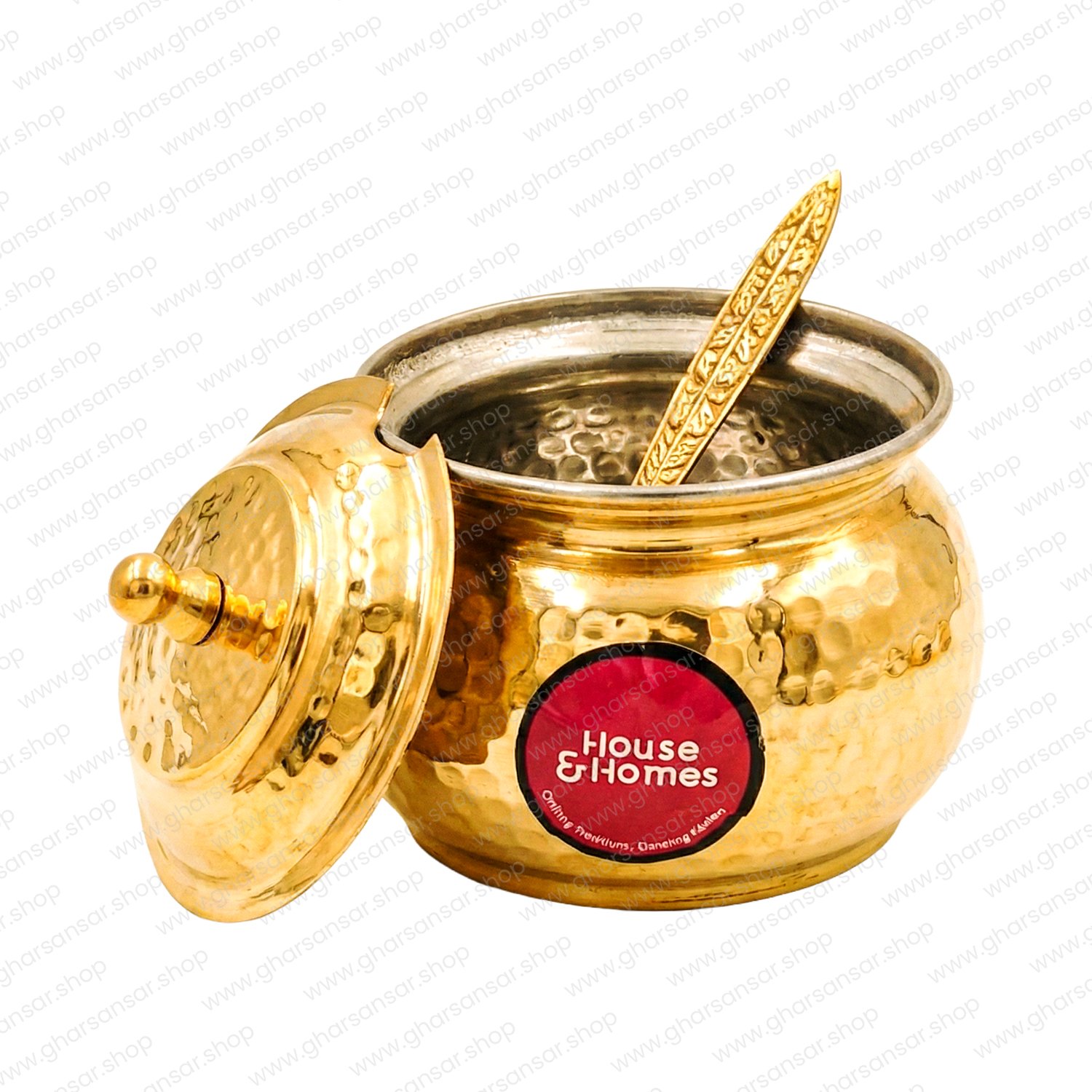 Brass Ghee Pot Amrit - Glossy