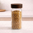 Square Borosilicate Glass Storage Jar 1300ml