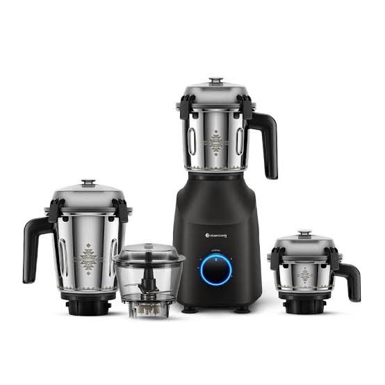 Atomberg Tavi Mixer Grinder 110V for USA & Canada | Coarse Mode | 4 Jars | Matte Sand Grey