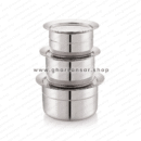 Mukti stainless steel multipurpose pan set of 3